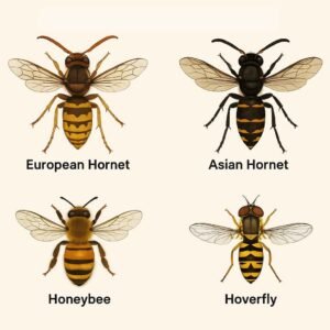 Difference between wasps, hornets and flies
